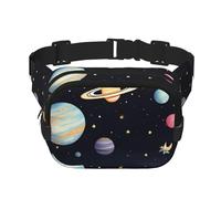 Sac banane carré - Sac banane de voyage unique et élégant avec imprimé Saturne Jupiter Earth, léger et respirant