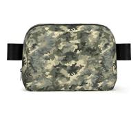 Sac banane carré tendance avec imprimé camouflage numérique militaire multi-poches avec sangle réglable