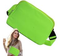 Sac Banane, Ceinture de compacte pour Femme, Mini Sac Ceinture avec | sangle réglable, pochette de course à pied pour un transport léger mains libres, matériau en nylon imperméable, 8,27 x 1,77 x