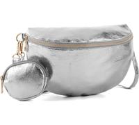 Sac Banane Classique à Bandoulière pour Femme - Argenté, Tendance pour Course à Pied, Randonnée, Cyclisme