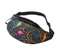 Sac banane Cloudy Ice Cream pour homme et femme, sac à bandoulière réglable, adapté pour les voyages, la randonnée, la course à pied, Mathématiques et physique, Taille unique