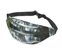 Sac banane coloré à motif floral pour homme et femme, sac banane imperméable avec ceinture réglable, sac à bandoulière décontracté, sac banane de voyage pour le sport, la course à pied, le cyclisme,