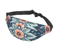 Sac banane coloré à motif floral pour homme et femme, sac banane imperméable avec ceinture réglable, sac à bandoulière décontracté, sac banane de voyage pour le sport, la course à pied, le cyclisme,
