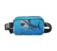 Sac banane coloré avec fermeture éclair pour petits hommes d'affaires, grande capacité avec sangle réglable pour voyage, gym, travail, mochilas para hombres de cintura, océan animal poisson mer bleu