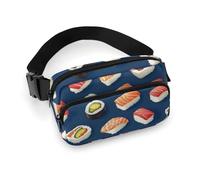 Sac banane coloré avec imprimé boules de riz pour femmes, sac banane tendance