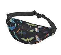 Sac banane coloré baleine sur arc-en-ciel pour femme et homme, sac banane imperméable avec ceinture réglable, sac à bandoulière décontracté, sac banane de voyage pour le sport, la course à pied, le