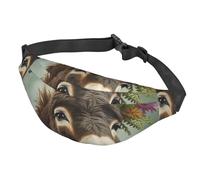 Sac banane coloré baleine sur arc-en-ciel pour femme et homme, sac banane imperméable avec ceinture réglable, sac à bandoulière décontracté, sac banane de voyage pour le sport, la course à pied, le