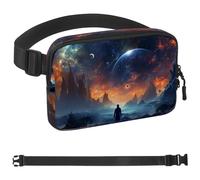 Sac banane coloré Galaxy Space-576 unisexe : sacs banane tendance, sacs à bandoulière sport minces à la mode pour jogging, randonnée, randonneur, femme, homme, multicolore, 4 x 23 x 15 cm,