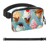 Sac banane coloré Ice Cream-1057 pour homme et femme, sac banane pour voyage, marche, course à pied, randonnée, cyclisme, Multicolore 07, 1.5x9.0x5.9in/4x23x15cm
