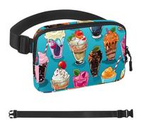 Sac banane coloré Ice Cream-1057 pour homme et femme, sac banane pour voyage, marche, course à pied, randonnée, cyclisme, Multicolore 09, 1.5x9.0x5.9in/4x23x15cm