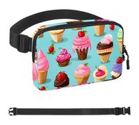 Sac banane coloré Ice Cream-1079 pour homme et femme, sac banane avec sangle réglable, sac banane tendance partout pour voyage, plein air, course à pied, randonnée, Multicolore 05, 1.5x9.0x5.9in