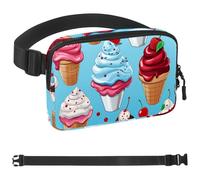 Sac banane coloré Ice Cream 1090 pour homme et femme, sac banane pour voyage, marche, course à pied, randonnée, cyclisme, Multicolore 06, 1.5x9.0x5.9in/4x23x15cm