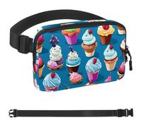 Sac banane coloré Ice Cream-1112 pour homme et femme, sac banane avec sangle réglable, sac banane tendance partout pour voyage, plein air, course à pied, randonnée, Multicolore 07, 1.5x9.0x5.9in