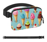 Sac banane coloré Ice Cream-1123 pour homme et femme, sac banane pour voyage, marche, course à pied, randonnée, cyclisme, Multicolore 03., 1.5x9.0x5.9in/4x23x15cm