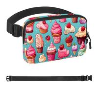 Sac banane coloré Ice Cream-1145 pour homme et femme, sac banane avec sangle réglable, sac banane tendance partout pour voyage, plein air, course à pied, randonnée, Multicolore 07, 1.5x9.0x5.9in