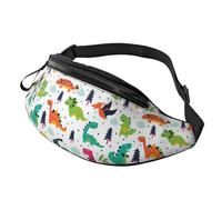 Sac banane coloré imprimé dinosaures 1 pour voyage, randonnée, cyclisme et course à pied, festival, sac unisexe