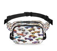 Sac banane coloré Monster Trucks multifonction pour voyage, sport, course à pied, sac banane pour femmes, hommes, enfants, filles, garçons, couleur, XL, Organiseur de sac