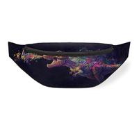 Sac banane coloré T-rex dinosaure pour femmes, hommes, enfants, filles, garçons, sac banane pour voyage, sport, course à pied, couleur, M, Organiseur de sac