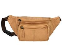 Sac banane compact en cuir véritable - Organiseur de voyage, sable, One Size, Classique