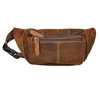 Sac banane compact en cuir véritable - Organiseur de voyage, Tan à l'huile, One Size, Classique