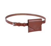 Sac banane compact et tendance style coréen en cuir PU conçu pour les voyageurs avec beaucoup d'espace pour une pochette en cuir PU tendance essentielle, marron, Beauté de masse