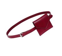Sac banane compact et tendance, style coréen, portefeuille en cuir synthétique pour les voyageurs, avec beaucoup d'espace pour les sacs banane importants, rouge, Beauté de masse