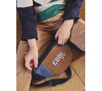 VERTBAUDET Sac Banane Garçon en Velours Brodé bleu nuit TU