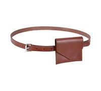 Sac banane coréen tendance pour les navetteurs et les acheteurs, design simple mais élégant, sacs de ceinture en cuir synthétique pour toutes les tenues en plein air, marron