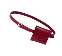 Sac banane coréen tendance pour les navetteurs et les acheteurs, design simple mais élégant, sacs de ceinture en cuir synthétique pour toutes les tenues, Rouge