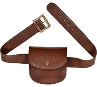 Sac banane cowboy et médiéval accessoire de carnaval marron
