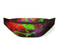 Sac banane créatif Galaxy pour femmes, hommes, filles, garçons, enfants, motif tête de mort et guitare, sac banane pour voyage, sport, course à pied, couleur, M