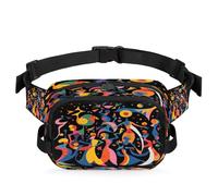 Sac Banane Dancing Crowd, Sac Ceinture étanche, Sacs à bandoulière pour Femmes et Hommes, Cadeaux de Vacances