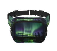 Sac banane Dark Northern Lights pour homme et femme, sac banane tendance pour entraînement, course, voyage, randonnée, Noir , Taille unique