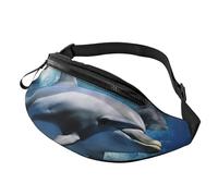 Sac banane dauphins pour homme et femme, sac banane de sport imperméable, sac banane tendance, sac banane avec sangle réglable, grand sac à bandoulière pour voyage, randonnée