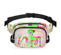 Sac banane Day of The Dead en marbre multifonction pour voyage, sport, course à pied, sac banane en marbre pour femmes, hommes, filles, garçons, couleur, XL, Organiseur de sac