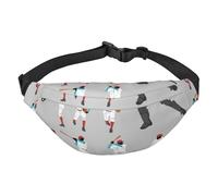 Sac Banane de Baseball Action Pose pour Hommes et Femmes, Sac de Taille pour la randonnée, la Course à Pied, Le vélo, la Salle de Sport, Les Sports de Plein air, Le Voyage