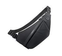 Sac banane de camping grande capacité pour homme résistant aux éclaboussures sur l'épaule Sac à bandoulière, Noir , left shoulder, Beauté de masse