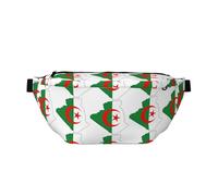 Sac banane de course à pied avec drapeau de l'Algérie imprimé carte sac banane décontracté léger avec sangle réglable