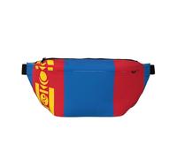 Sac banane de course à pied avec imprimé drapeau mongol - Léger - Avec sangle réglable