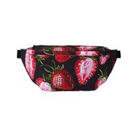 Sac banane de course à pied avec imprimé rose turquoise pour homme et femme, Motif fraise., Taille unique
