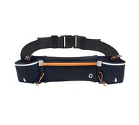 Sac banane de course à pied double poche avec bandes réfléchissantes étanche pour sports de plein air, Orange