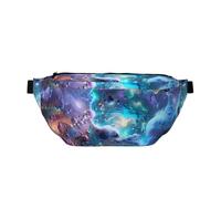 Sac banane de course à pied imprimé à rayures colorées pour homme et femme, Espace univers graphique coloré, Taille unique