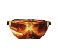 Sac banane de course à pied imprimé canne à pêche pour homme et femme, Volcan, Taille unique