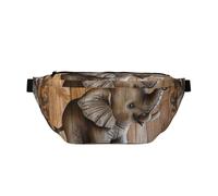 Sac banane de course à pied imprimé champignon sauvage pour homme et femme, Tournesol éléphant sol en bois, Taille unique