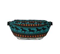 Sac banane de course à pied imprimé cheval, sac banane décontracté léger avec sangle réglable