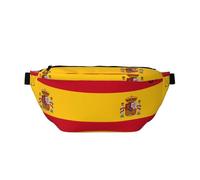 Sac banane de course à pied imprimé drapeau espagnol décontracté léger avec sangle réglable