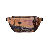 Sac banane de course à pied imprimé feuilles de bananier tropicales pour homme et femme, The Old Hollywood, Taille unique