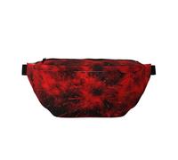 Sac banane de course à pied imprimé Irlande coucher de soleil marin pour homme et femme Sac banane Sac banane Sac poitrine voyage randonnée, Explosion Burst Rouge Noir, Taille unique