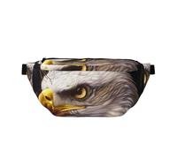 Sac banane de course à pied imprimé peau de serpent noir et blanc pour homme et femme, Aigle à chauve américaine., Taille unique