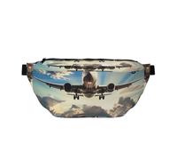 Sac banane de course à pied imprimé peau de serpent noir et blanc pour homme et femme, Avion., Taille unique